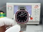 GR Factory Patek Philippe Nautilus Swiss 9015 Movement Women Red Diamond Bezel Black Face Watch 35.2mm 